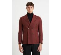 BHARNABA Giacca Uomo Doppiopetto Sfoderata Fantasia Spina di Pesce Rever a Lancia MODELLO GKS607 - ruggine / 54