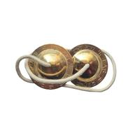 BHAVICREATION Manjeera Manjira Cymbals - Piatto a mano in metallo per Shree Radhe Manjeera per Puja (1 pezzo), Bhavi-1