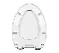 BHBXZZDB Sedile WC, Coperchio Water Tavoletta WC, Copriwater Universal con Chiusura Rallentata, Facile da Montare con Materiale Antibatterico a Forma di D/U/O/V