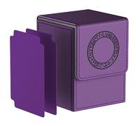 Bheddi Scatola Box Porta Carte per YGO TCG Carte, con 2 Piastra di Partizione-Contiene fino a 100+ carte-Magnetic Flip Deck Box (Spellbind-Viola)