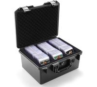 Bheddi Scatola portaoggetti per carte di credito, compatibile con porta carte magnetiche PSA CSG SGC e caricatori superiori, scatole impermeabili - 3 scomparti personalizzati per carte graduate