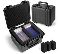 Bheddi Valigetta Carte Gradate, Scatola Portaoggetti per Cartes Compatibile con Portacarte PSA CSG, Trading Card Holder Box per Carte Sportive, Top Loader e One Touch - 2 Scomparti per Carte Valutate