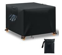 BHFRGAS Copertura per mobili da giardino, 70 x 70 x 70 cm, nero, copertura per mobili da giardino, impermeabile, in tessuto Oxford 420D, tovaglia rettangolare per sedie, moto, bicicletta