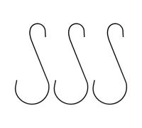 BHFZIAP 3 ganci a forma di S per mangiatoia per uccelli, per giardino, patio, casa, nero