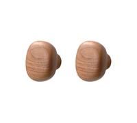 BHFZIAP Set di 2 ganci appendiabiti da parete in legno, pomelli decorativi per armadio, cappello, sciarpa, asciugamano, 4,2 x 4,9 x 4 cm, rettangolari