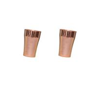 BHFZIAP Set di 2 tazze Moscow Mules da 400 ml, robuste, in rame puro, per tè, latte, casa, senza manico