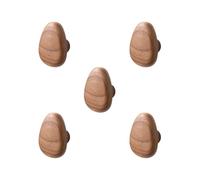 BHFZIAP Set di 5 ganci appendiabiti da parete in legno, pomelli decorativi per armadio, cappello, sciarpa, asciugamano, 6,4 x 4,6 x 3 cm, triangolari