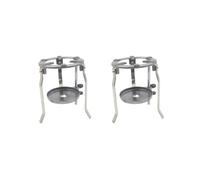 BHFZIAP Treppiede sollevabile da laboratorio Supporto regolabile multifunzionale staccabile della lampada, Set da 2 (argento), 11.5x15.8 cm, come descrizione