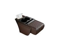BHGMGEBLV Estensione Porta Tazza Auto Scatola Bracciolo Auto Cuscino Imbottitura Altezza Addensata 7,5 Cm Supporto Gomito Cotone Memoria Portabicchieri Tessuto(Brown)