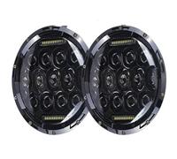 BHGMGEBLV Fendinebbia Per Suzuki Per Samurai SJ410 Per Lada Per Niva 4X4 Fari Anteriori Rotondi A LED Da 7 Pollici DRL Fari Hi Lo Beam Accessori Per Auto Fuoristrada Nero Gruppo Faro Anteriore