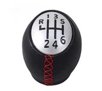 BHGMGEBLV Pomelli leva cambio auto Per Megaane Leva Del Cambio Per Auto 5/6 Velocità In Pelle PU, Accessori Per Testa Manuale Adatti Testa Leva Stick Shifter Head(Red-6 Speed)