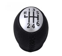 BHGMGEBLV Pomelli leva cambio auto Per Megaane Leva Del Cambio Per Auto 5/6 Velocità In Pelle PU, Accessori Per Testa Manuale Adatti Testa Leva Stick Shifter Head(Black-6 Speed)