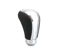 BHGMGEBLV Pomelli leva cambio auto Per Universale R In Pelle PU Manuale A 5 Velocità Per Auto Con Testa Di Ricambio Modificata Pomello Del Cambio Testa Leva Stick Shifter Head(Silver Black)
