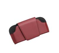 BHGMGEBLV Scatola Occhiali da Sole Auto per A5 per A7 per A8 C6 Q2 per Q3 per Q5 per Q7 per Q8 B9 B6 Aletta Parasole Occhiali Sole Scatola Portaoggetti Custodia Occhialis Car(Red)