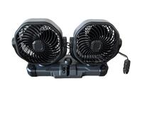 BHGMGEBLV Ventilatore Portatile Doppio per Auto Ventilatore A Doppia Testa per Auto 5V USB 12V/24V Accendisigari 2 velocità Vento Ruota di 360° Estivi per Il Raffreddamento Veicolo(12V24V Gray)