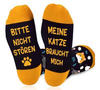 BHGWR Regali divertenti per donne e uomini, calzini con motivo gatto e bassotto, calzini divertenti per idee regalo per amanti dei gatti e proprietari di cani per compleanno e Natale, Gatto, 38-46