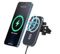 BHHB 15W Magnetic Wireless Phone Holder Car Charger, Compatibile con Mag-Safe Air Vent Car Mount Quick Charger, Wireless 360°Rotatable Applicare per i-Phone 16/15/14/13/12 Pro Max Mini Plus