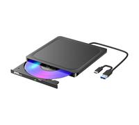 BHHB Lettore DVD Esterno con Finitura Metallica Spazzolata USB 3.0 - Masterizzatore CD/DVD±RW, per Mac e Windows PC, Lettore/Scrittore DVD ROM Compatibile con Laptop, Desktop, Mac, Windows 11/10/8/7