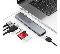 Hub USB C 8-in-2 MacBook Air Pro Adattatore BHHB USB C Hub con 4K HDMI, Thunderbolt, 5Gbps USB C, USB3.0* 2 e porte USB, lettore di schede TF SD Adattatore per MacBook Pro Air M1/M2/M3/2024/2023/2022