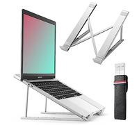 BHHB Supporto PC Portatile, Alluminio 6 Livelli Regolabile Porta Notebook, Supporto Laptop per MacBook Air/PRO, Dell, XPS, HP, Lenovo Computer Portatili e Tablet (9~17’’) - Argento