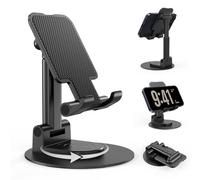 BHHB Supporto Telefono Regolabile, Supporto regolabile per cellulare Pieghevole, Angolo e altezza Supporto telefonico regolabile Compatibile con tutti i telefoni cellulari (Nero)