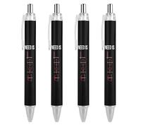 BHHJKK All You Need is Love Math Print Penne a sfera per donne e uomini 0,5 mm penna a sfera retrattile fine 4 pezzi