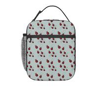 BHHJKK Art Ladybug Tracks Stampa Elegante Borsa termica portatile pranzo riutilizzabile Tote Lavoro Viaggi Picnic Vacanze