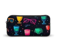 BHHJKK Astuccio colorato per occhiali da vista, grande, astuccio portapenne con cerniera, organizer per penne e trucchi, per donne e uomini, Come nella foto, Taglia unica, Astucci per matite