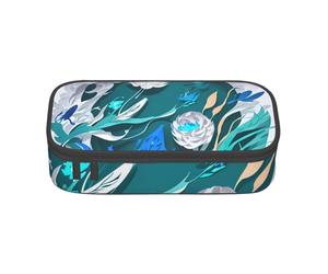 BHHJKK Astuccio grande capiente con stampa di libellule e mosche blu, per articoli da ufficio, Come nella foto, Taglia unica, Astucci per matite