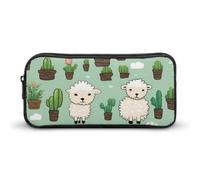 BHHJKK Astuccio grande con cactus con pecora, astuccio per penne e penne, organizer per trucchi, per donne e uomini, Come nella foto, Taglia unica, Astucci per matite