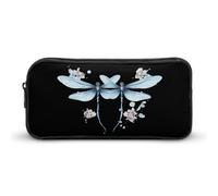 BHHJKK Astuccio grande con libellule, astuccio portapenne con cerniera, organizer per penne e trucchi, per donne e uomini, Come nella foto, Taglia unica, Astucci per matite