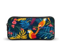 BHHJKK Astuccio grande con pappagallo uccellino, astuccio portapenne con cerniera, organizer per penne e trucchi, per donne e uomini, Come nella foto, Taglia unica, Astucci per matite