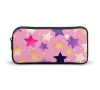 BHHJKK Astuccio grande con stampa a stelle, astuccio portapenne con cerniera, organizer per penne e trucchi, per donne e uomini, Come nella foto, Taglia unica, Astucci per matite