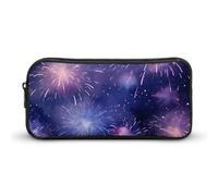 BHHJKK Astuccio grande con stampa fuochi d'artificio, astuccio portapenne con cerniera, astuccio per trucchi per donne e uomini, Come nella foto, Taglia unica, Astucci per matite