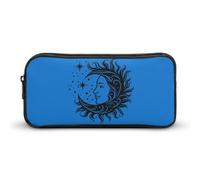 BHHJKK Astuccio grande con stella e luna, astuccio portapenne con cerniera, organizer per trucchi per donne e uomini, Come nella foto, Taglia unica, Astucci per matite