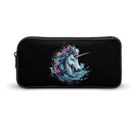 BHHJKK Astuccio grande con unicorno e cavallo, astuccio portapenne con cerniera, astuccio per trucchi per donne e uomini, Come nella foto, Taglia unica, Astucci per matite