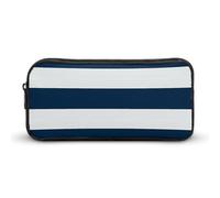 BHHJKK Astuccio grande per matite a righe blu navy e bianche, astuccio per penne con cerniera, astuccio per trucchi per donne e uomini, Come nella foto, Taglia unica, Astucci per matite