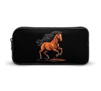BHHJKK Astuccio grande per matite con cavallo che corre, astuccio portapenne con cerniera, organizer per penne e trucchi, per donne e uomini, Come nella foto, Taglia unica, Astucci per matite