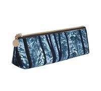 BHHJKK Astuccio in pelle con lupi nella neve, piccolo e comodo da trasportare, astuccio da donna alla moda, triangolare, in pelle, multifunzione, con cerniera, da scrivania, trousse da viaggio, Come