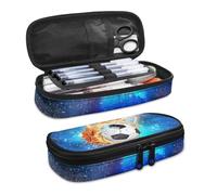 BHHJKK Astuccio per matite con carlino per ragazze elementari astuccio per matite ad alta capacità sacchetto contenitore organizer scatola per matite con cerniera astuccio per matite Kawaii, Calcio-1,