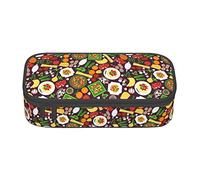 BHHJKK Astuccio per matite con fragole, formaggio, carne, cibo, frutta, grande capacità, astuccio carino per articoli di cancelleria per donne, uomini e adulti, Come nella foto, Taglia unica, Astucci