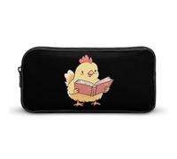 BHHJKK Astuccio per matite con gallina che legge gallina divertente astuccio ad alta capacità organizer portatile per penne, Come nella foto, Taglia unica, Astucci per matite