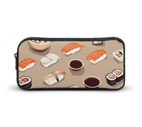 BHHJKK Astuccio per matite con motivo sushi, astuccio per matite divertente, ad alta capacità, organizer portatile per penne, Come nella foto, Taglia unica, Astucci per matite