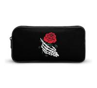 BHHJKK Astuccio per matite con scheletro e amore, astuccio divertente ad alta capacità, organizer portatile per penne, Come nella foto, Taglia unica, Astucci per matite