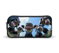 BHHJKK Astuccio per matite con scritta "Cows Taste The Summer Pencil Case Funny Pencil Bag High Capacity Storage Pouch Portable Pen Organizer, Come nella foto, Taglia unica, Astucci per matite