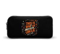 BHHJKK Astuccio per matite con scritta in lingua inglese "This is What an Awesome Uncle Looks Like", divertente astuccio per matite ad alta capacità, organizer portatile per penne, Come nella foto,