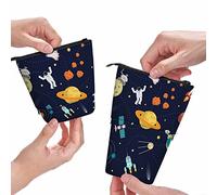 BHHJKK Astuccio per matite con stelle, pianeti, astronauta, in piedi, astuccio per matite e matite, colorato, Come nella foto, Taglia unica, Astucci per matite