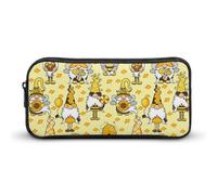 BHHJKK Astuccio per matite giallo softball nero, grande astuccio per cancelleria, scatola organizer per matite con cerniera, borsa portatile per trucco per ufficio e viaggio, Stile(277), Taglia unica,