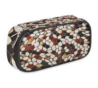 BHHJKK Astuccio per ragazze e ragazzi, con pietra marmorizzata, astuccio per bambini e adolescenti, con cerniera, in pelle PU, organizer per matite scolastiche, Come nella foto, Taglia unica, Astucci