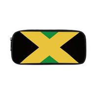 BHHJKK Astuccio per ragazzi per il rientro a scuola con lupo e stelle, scatola portamatite con cerniera, portapenne resistente, per compleanno, Tema bandiera della Giamaica, Taglia unica, Astucci per